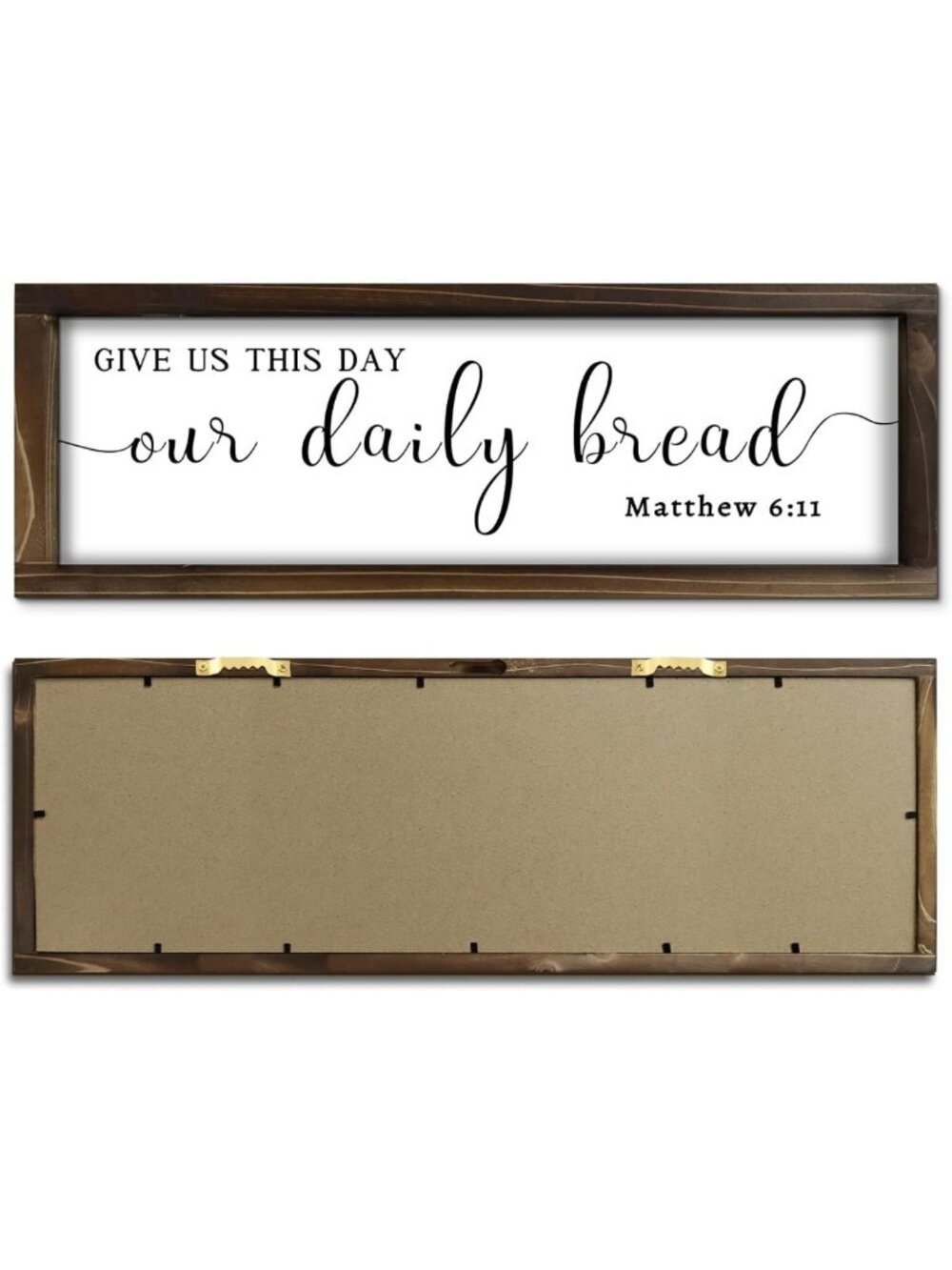Rustic Farmhouse Wall Art - Daily Bread Sign, Kitchen Decor, John 6:11, 16.5x5.5